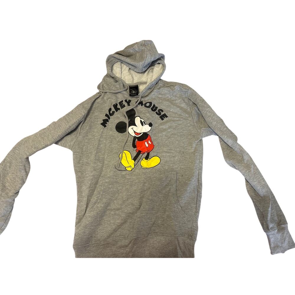 Disney Mickey Mouse Hoodie Unisex Grey Yellow XS